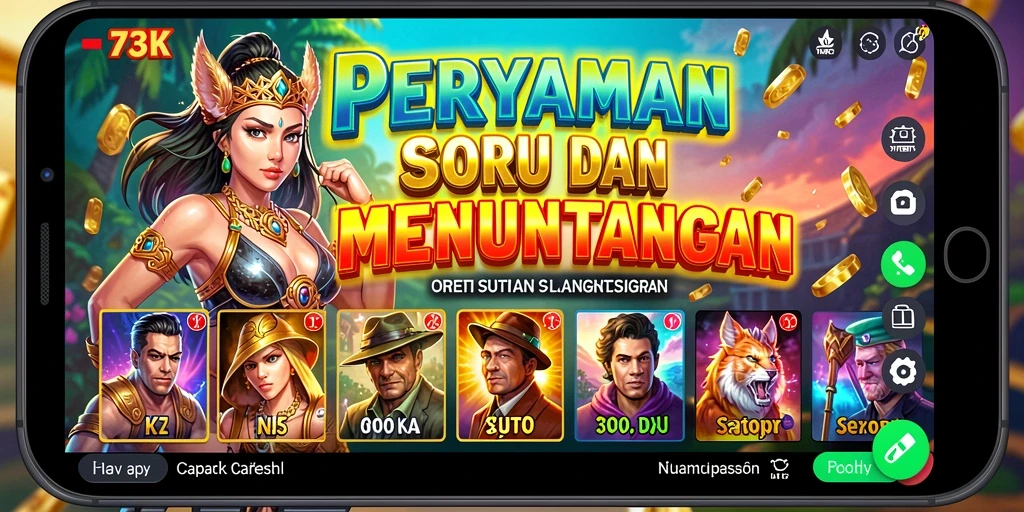 Tampilan gameplay imersif dari permainan Slot 73K.