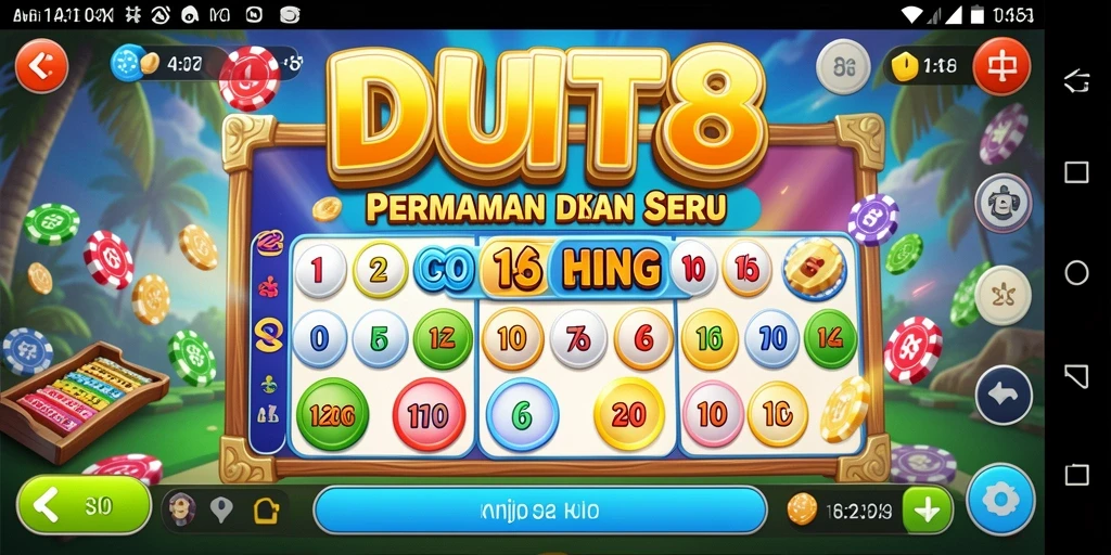Tampilan gameplay Bingo yang seru dan interaktif di DUIT8.