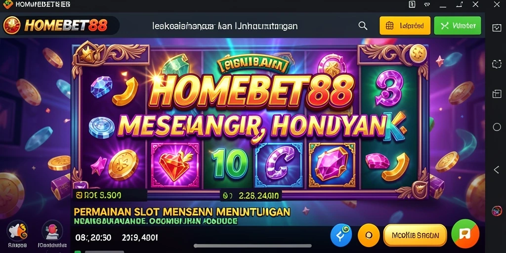 Gameplay HOMEBET88 yang seru dengan berbagai tema slot menarik.