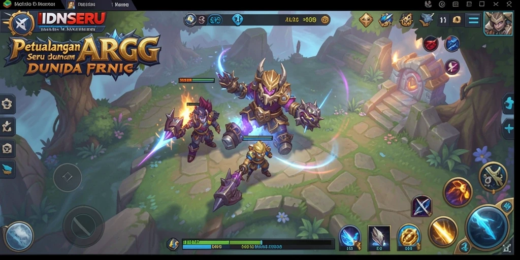 Tampilan gameplay IDNSERU menunjukkan aksi seru dalam pertarungan ARPG.
