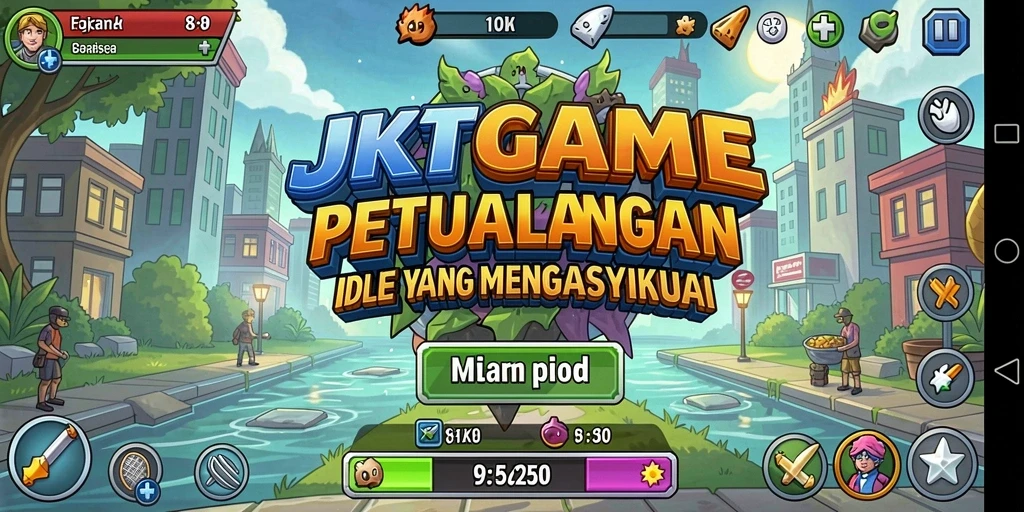 Tampilan menarik dari gameplay JKTGAME yang santai.