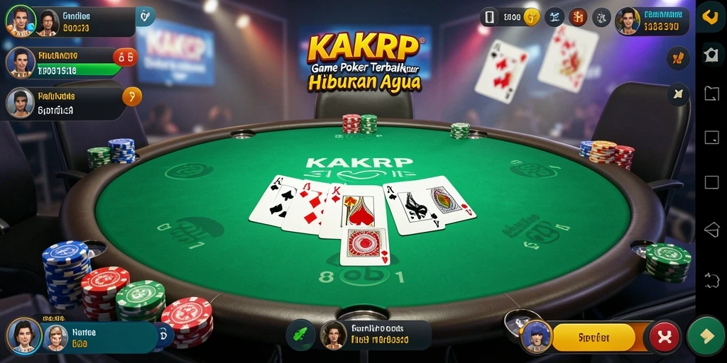 Tampilan utama KAKRP dengan gameplay Poker yang mengasyikkan.