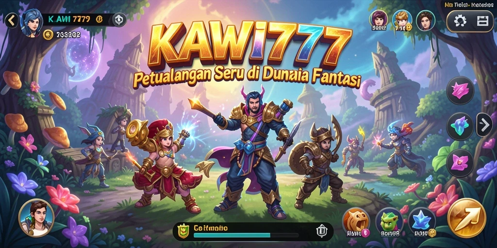 Tangkapan layar dari KAWI777 menampilkan karakter dalam petualangan seru dan menawan.