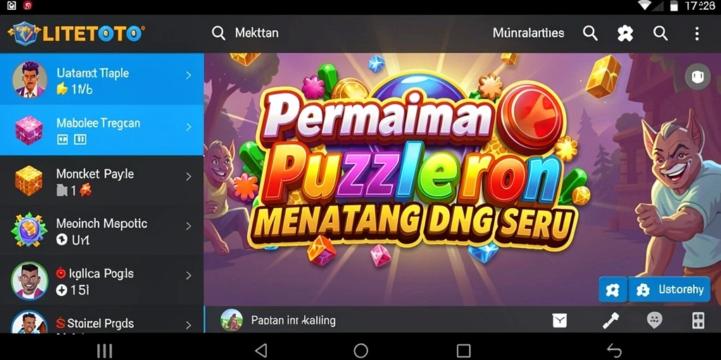 Tampilan gameplay LITETOTO saat menyelesaikan teka-teki yang seru.