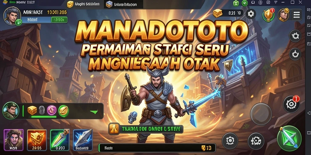 Tampilan gameplay menarik dari MANADOTOTO dengan elemen strategi SLG.