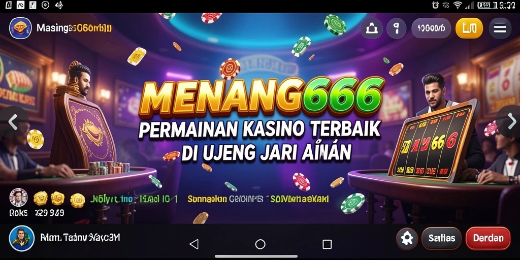 Tampilan gameplay yang mengasyikkan dari MENANG666 dengan grafis kasino terbaik.