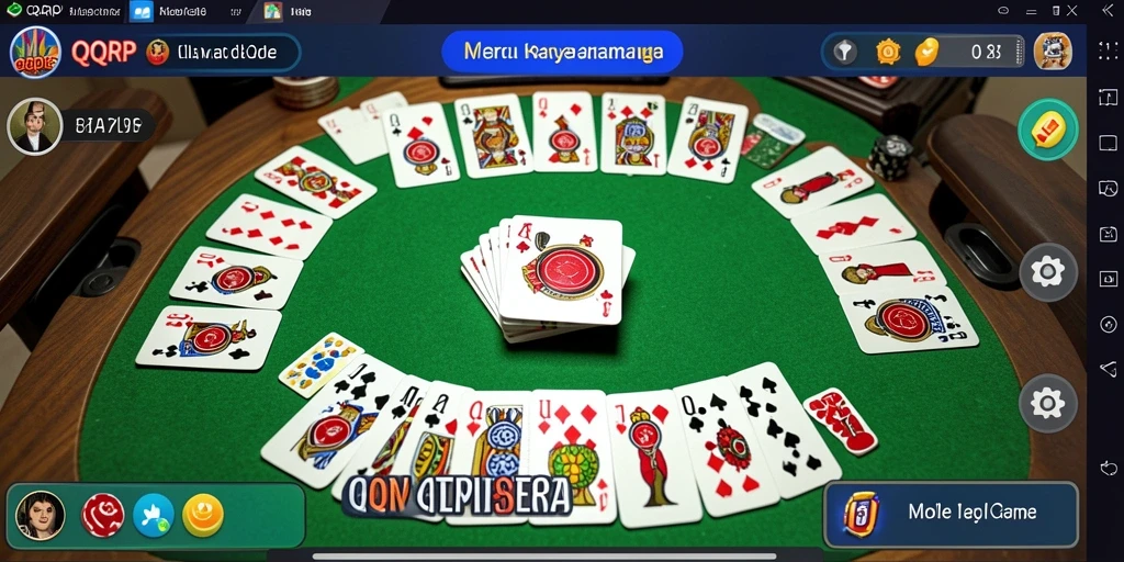 Tampilan screenshot QQRP menunjukkan keseruan gameplay Gaple.
