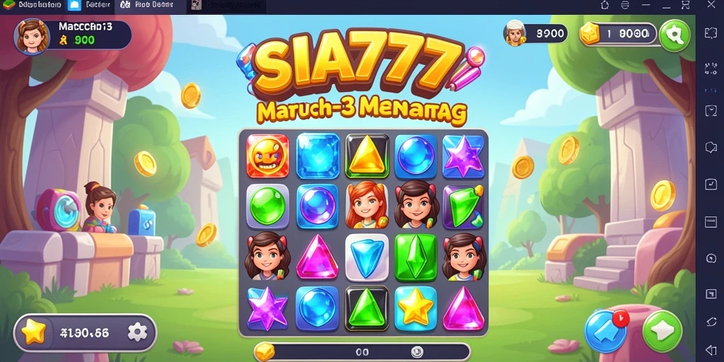 Tampilan gameplay SIA777 yang seru dengan elemen Match-3.