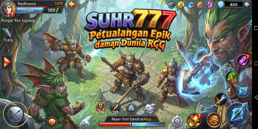 Tampilan gameplay epik dalam dunia RPG SUHU777 yang menampilkan aksi mendebarkan.