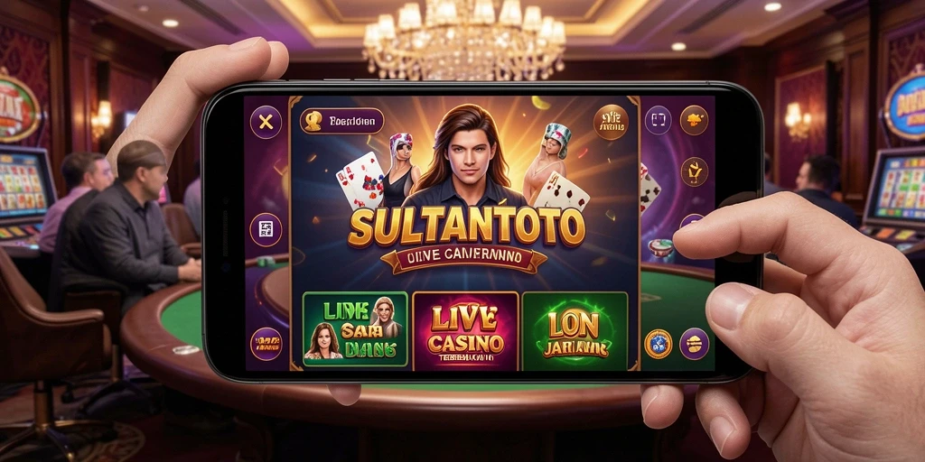 Screenshot SULTANTOTO menampilkan dealer langsung dan permainan yang mendebarkan.