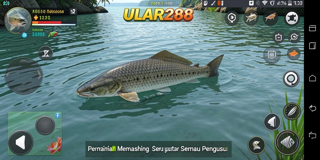 Tampilan gameplay memancing yang seru dan menantang di ULAR288.